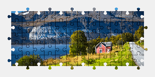 Jigsaw puzzle online norway,landscape,nature,colorful,mountains,lake