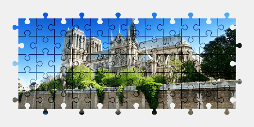 Jigsaw puzzle online cathedral,paris,france,colorful,building,architecture,city