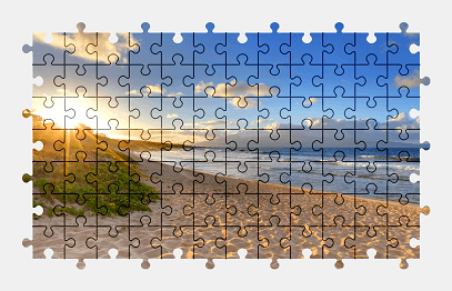 Jigsaw puzzle online beach,hawaii,island,usa,nature,colorful,sunset