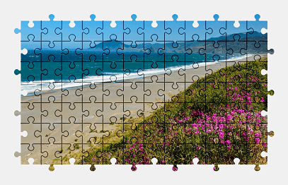 Jigsaw puzzle online oregon,mountains,usa,seascape,coast,beach,nature,landscape,colorful