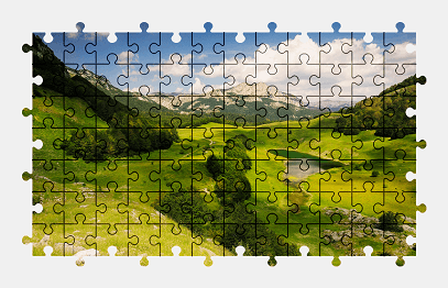 Jigsaw puzzle online lake,nature,mountains,colorful,landscape