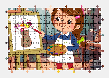 Jigsaw puzzle online painting,illustration,colorful,flower