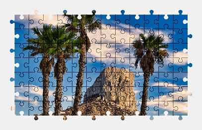 Jigsaw puzzle online palm-tree,spain,tree,colorful