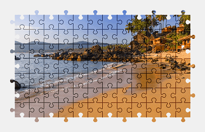 Jigsaw puzzle online beach,india,nature,colorful