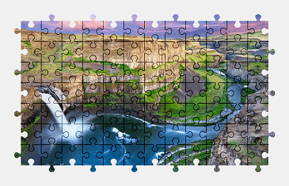 Jigsaw puzzle online waterfall,river,nature,usa,colorful