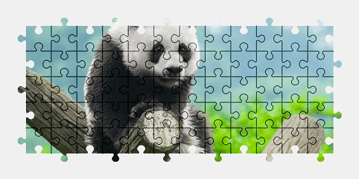 Jigsaw puzzle online panda,animal,bear,nature,colorful