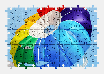 Jigsaw puzzle online parachute,color,colorful
