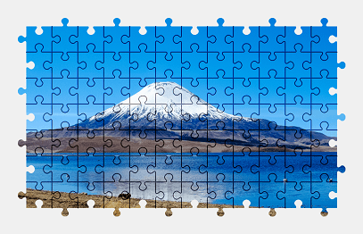 Jigsaw puzzle online volcano,mountains,lake,nature,landscape,colorful