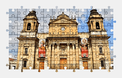 Jigsaw puzzle online city,guatemala,church,cathedral,building,architecture