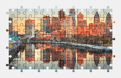 Jigsaw puzzle online pennsylvania,city,building,colorful,skyscraper,usa