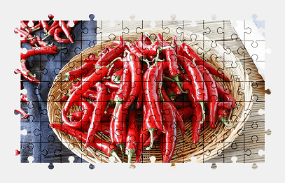 Jigsaw puzzle online red,pepper,vegetable,fruit,food,colorful
