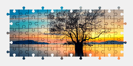 Jigsaw puzzle online thailand,nature,sunrise,tree,colorful,water,landscape