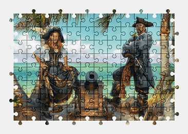 Jigsaw puzzle online painting,beach,colorful