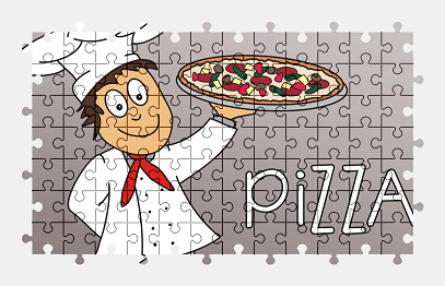 Jigsaw puzzle online pizza,illustration,food,people