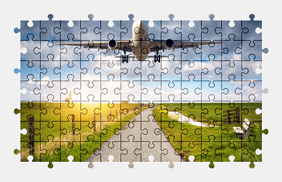 Jigsaw puzzle online plane,vehicle,aircraft,airliner,colorful,road