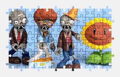 Jigsaw puzzle online plants-vs-zombies,colorful,video-games
