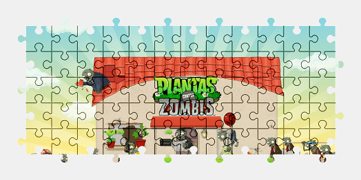 Jigsaw puzzle online plants-vs-zombies,video-games,colorful