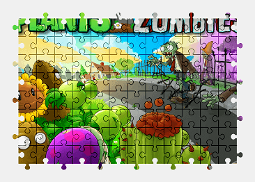Jigsaw puzzle online plants-vs-zombies,game,colorful,video-games