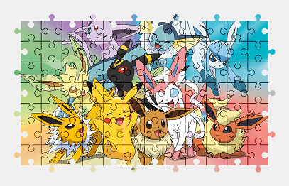 Jigsaw puzzle online pokemon,character,pikachu,colorful