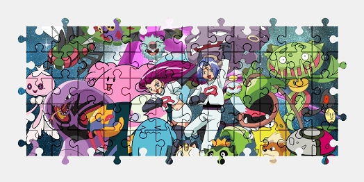 Jigsaw puzzle online pokemon,anime,colorful,character