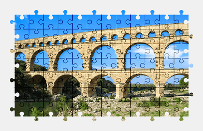 Jigsaw puzzle online bridge,river,france,architecture,nature,colorful