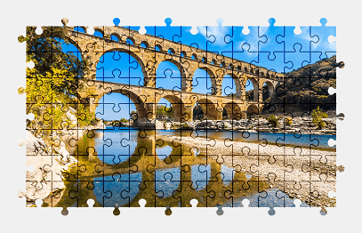 Jigsaw puzzle online france,bridge,architecture,river,colorful