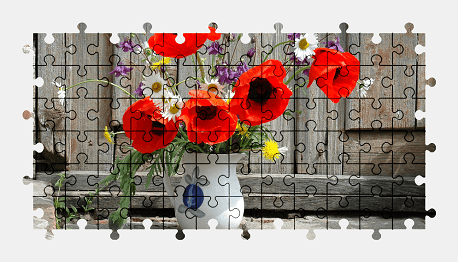 Jigsaw puzzle online poppy,flower,colorful