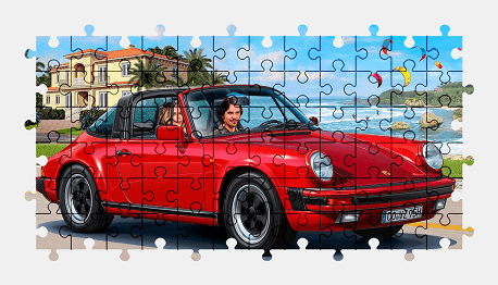 Jigsaw puzzle online porsche,car,vehicle,colorful