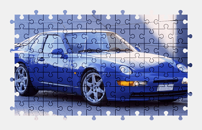 Jigsaw puzzle online porsche,blue,car,colorful
