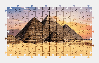 Jigsaw puzzle online egypt,pyramid,architecture,building,sunset,colorful
