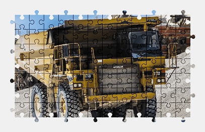 Jigsaw puzzle online yellow,truck,vehicle,colorful
