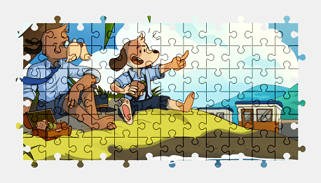 Jigsaw puzzle online railbound,video-games,colorful,character