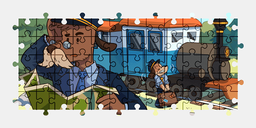 Jigsaw puzzle online railbound,video-games,colorful,character