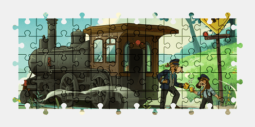 Jigsaw puzzle online railbound,video-games,colorful