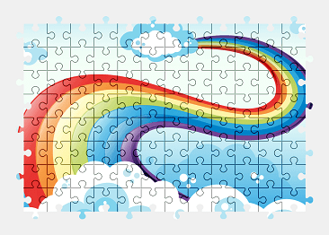 Jigsaw puzzle online rainbow,colorful,sky,clouds