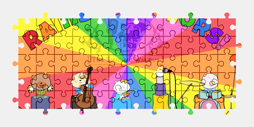 Jigsaw puzzle online rainbow,color,music,colorful,cartoon