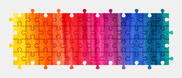 Jigsaw puzzle online rainbow,colorful,painting