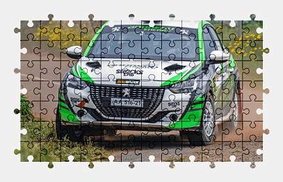 Jigsaw puzzle online rally,peugeot,sport,sports-car,colorful,car