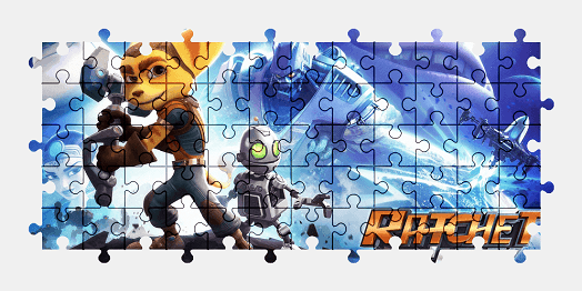 Jigsaw puzzle online ratchet-and-clank,video-games,colorful,character