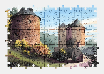 Jigsaw puzzle online castle,painting,belgium,architecture,building