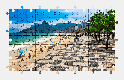 Jigsaw puzzle online city,beach,colorful,mountains,nature