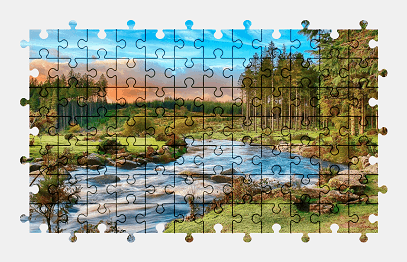 Jigsaw puzzle online river,nature,colorful,landscape,forest