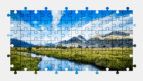 Jigsaw puzzle online river,nature,mountains,landscape,colorful