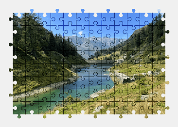 Jigsaw puzzle online river,nature,colorful,mountains