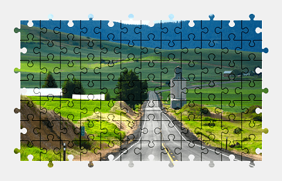 Jigsaw puzzle online road,landscape,nature