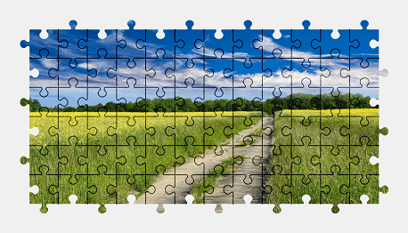 Jigsaw puzzle online road,countryside,nature,landscape,colorful