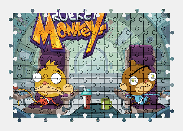 Jigsaw puzzle online rocket-monkeys,cartoon,character,colorful