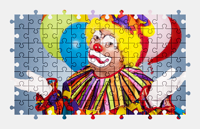 Jigsaw puzzle online clown,colorful,balloon,funny