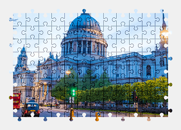 Jigsaw puzzle online cathedral,london,city,building,england,architecture,colorful