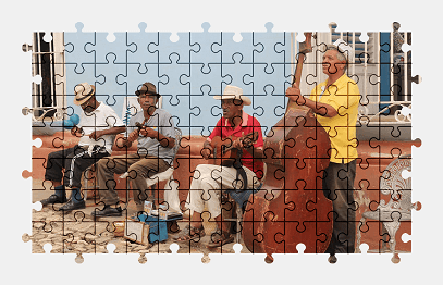 Jigsaw puzzle online cuba,music,street